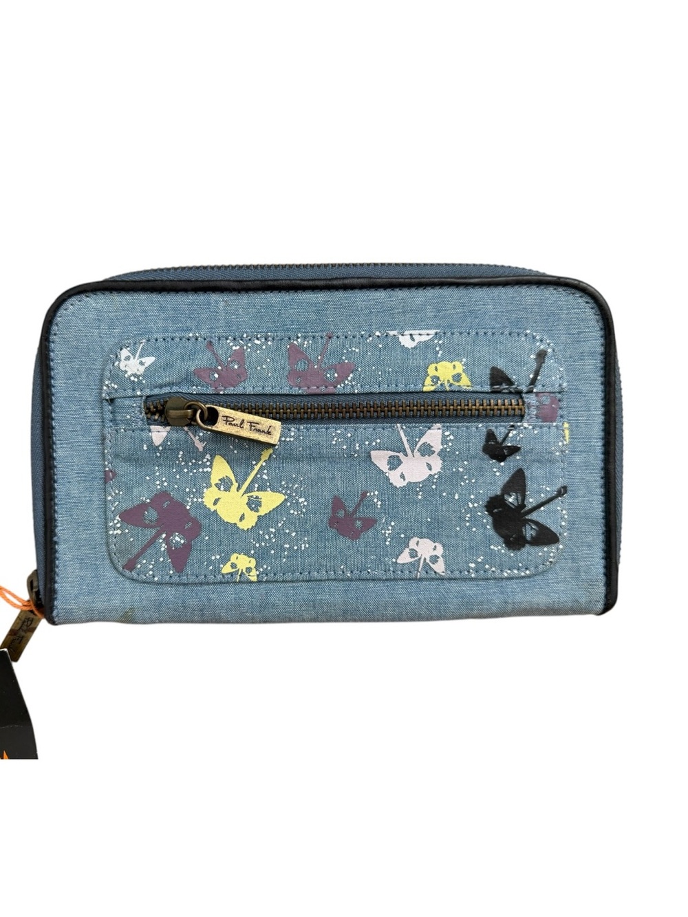 Paul Frank Vintage  Denim Butterfly Guitar Zip Wallet NWT